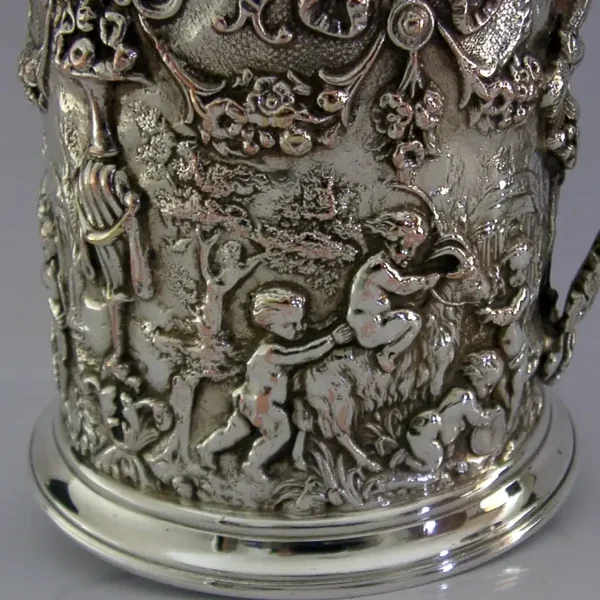 MIDDLESEX YEOMANRY ZULU WAR ERA SILVER PLATE PINT TANKARD 1879 MILITARY ANTIQUE
