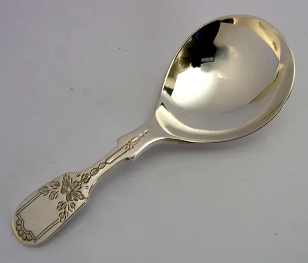 LOVELY QUALITY ENGLISH SOLID STERLING SILVER CADDY SPOON 1971 MINT