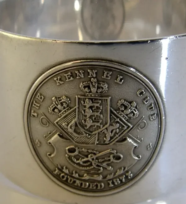 ENGLISH SOLID STERLING SILVER KENNEL CLUB NAPKIN RING 1927 ANTIQUE 30g