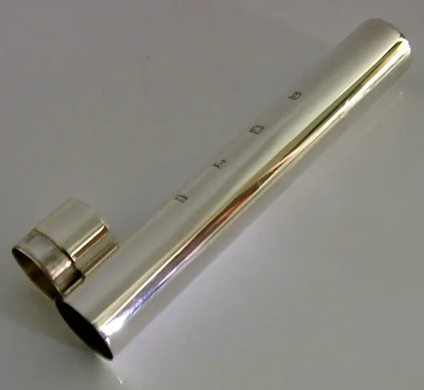 STERLING SILVER CIGAR TUBE CASE BOX ENGLISH 1997