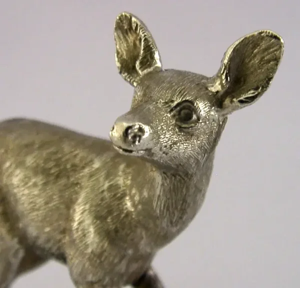 GOOD SIZED 3 inch 75g STERLING SILVER DEER ANIMAL FIGURE 1970