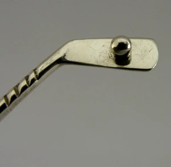 ENGLISH ART DECO STERLING SILVER GOLF SPOON 1937 GOLFING SPORTING