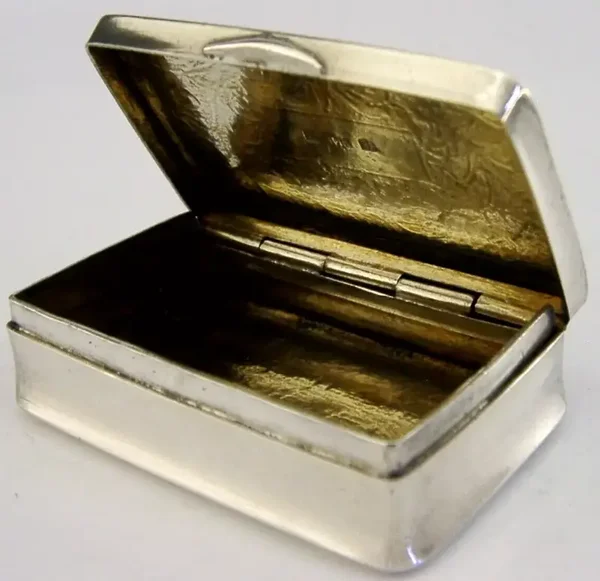 RARE ANTIQUE CHINESE EXPORT SOLID SILVER SNUFF BOX c1860 VICTORIAN ANTIQUE