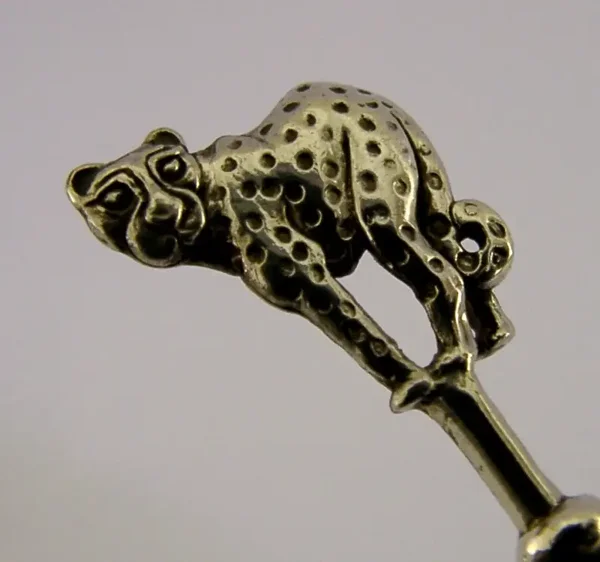 STERLING SILVER PATRICK MAVROS LEOPARD SPOON 2000 ANIMAL