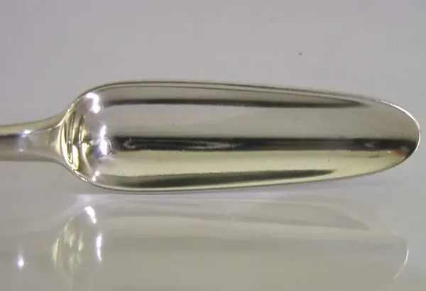 EARLY 1787 ENGISH GEORGIAN SOLID STERLING SILVER MARROW SCOOP ANTIQUE