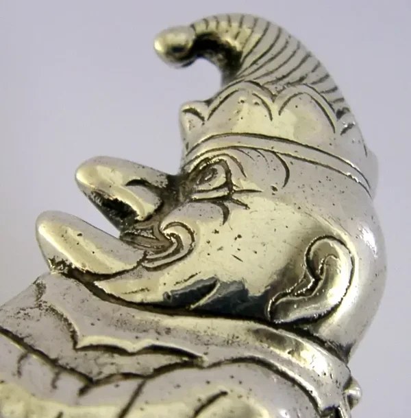 SUPERB STERLING SILVER MR PUNCH VESTA CASE c1980 HEAVY 62g