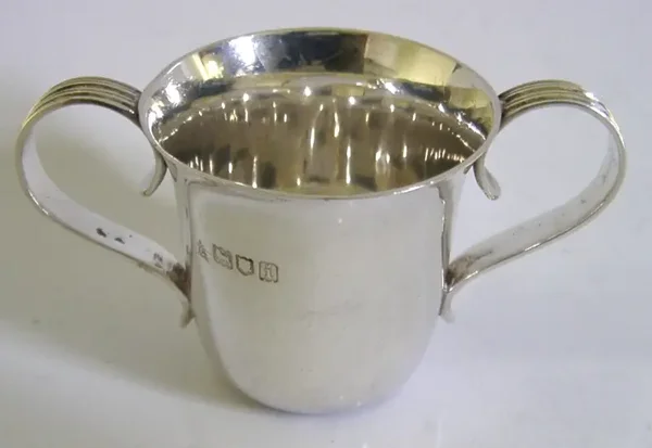 STERLING SILVER WHISKY SHOT TOT CUP 1904 BARWARE ANTIQUE