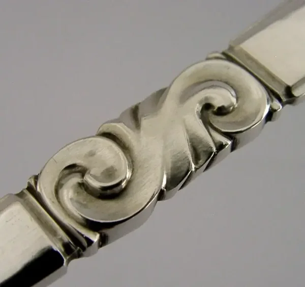 RARE GEORG JENSEN STERLING SILVER SCROLL PATTERN SPOON 1979