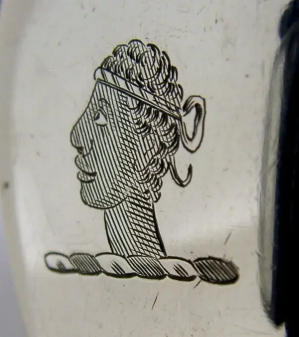 HEAVY 236g STERLING SILVER ANDREWS FAMILY CRESTED SERVING LADLE 1898 ANTIQUE