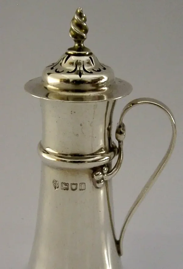 STUNNING LARGE 4.25 inch PEPPER POT STERLING SILVER ART NOUVEAU ANTIQUE 71g 1906