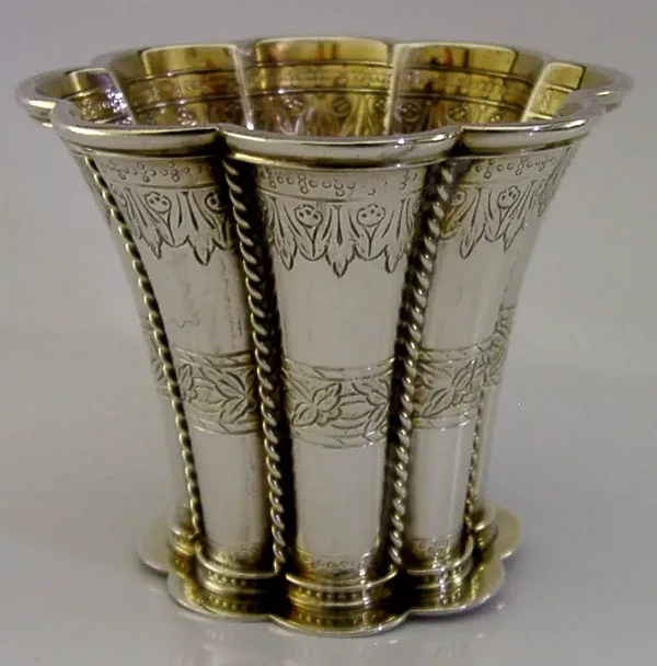 SUPERB STERLING SILVER DANISH BEAKER CUP 64g c1970 BARWARE