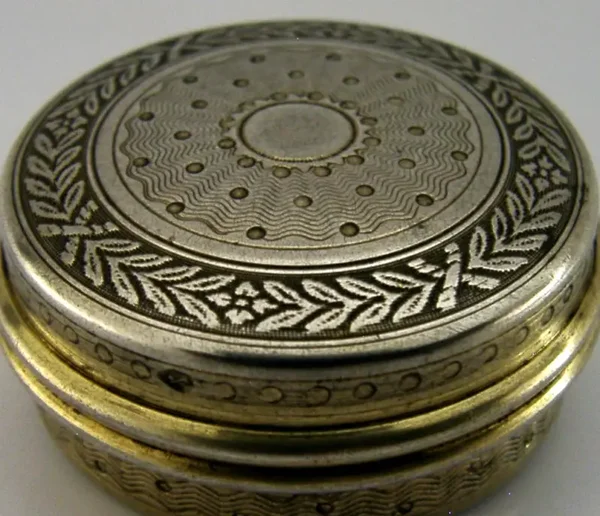 BEAUTIFUL FRENCH STERLING SILVER GILT TRINKET BOX c1910 ANTIQUE