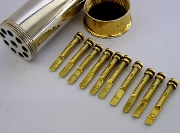 RARE STERLING SILVER CARTRIDGE BUTT MARKER 1988 SHOOTING HUNTING 102g HANCOCKS