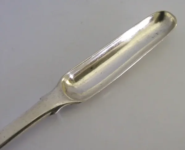 RARE STERLING SILVER ANGLO INDIAN MARROW SCOOP PITTAR 1825-1848 ANTIQUE CALCUTTA