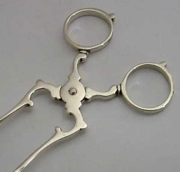 ENGLISH SOLID STERLING SILVER SUGAR TONGS NIPS 1938 MINT