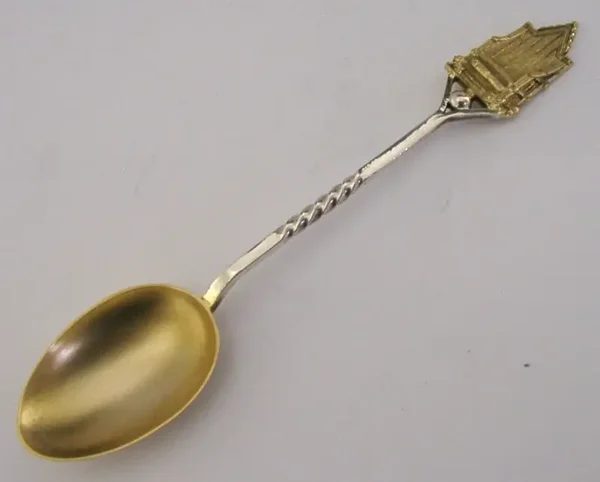 EDWARD VII STERLING SILVER GILT CORONATION CHAIR SPOON 1901 ROYALTY