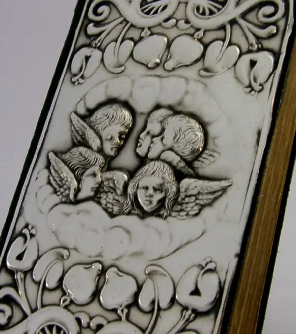 ENGLISH SOLID STERLING COMMON PRAYER BOOK ART NOUVEAU CHERUBS 1905 ANTIQUE