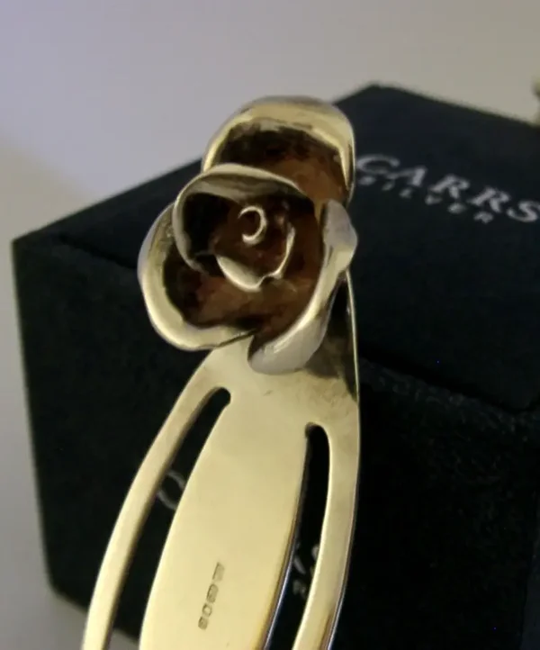 STERLING SILVER FLOWER BOOKMARK PAGE MAKER 2004 BOXED DESK ITEM