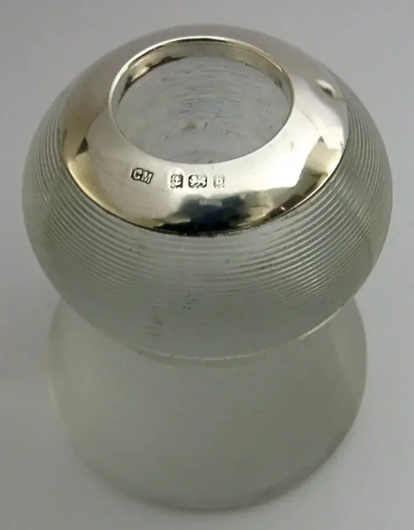 LARGE VICTORIAN STERLING SILVER TOPPED CORK SHAPED MATCHSTRIKER 1901 HEAVY 340g