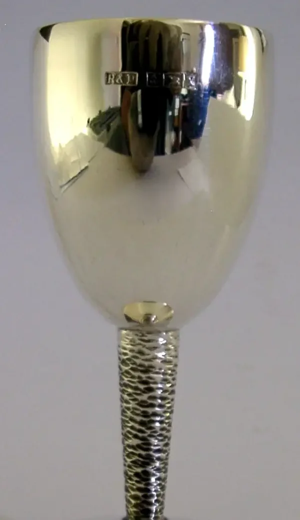 RETRO STERLING SILVER GOBLET CHALICE CUP 1972 BARWARE ENGLISH
