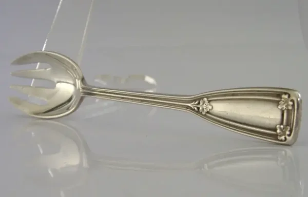 RARE TIFFANY & Co STERLING SILVER PICKLE FORK c1909 ANTIQUE AMERICAN 34g