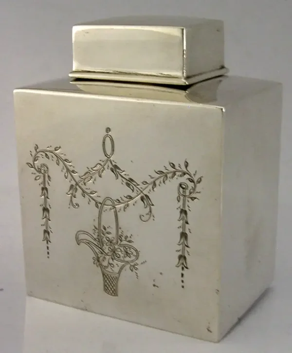 ELEGANT STERLING SILVER TEA CADDY BOX 1911 ANTIQUE 118g ZIMMERMANN