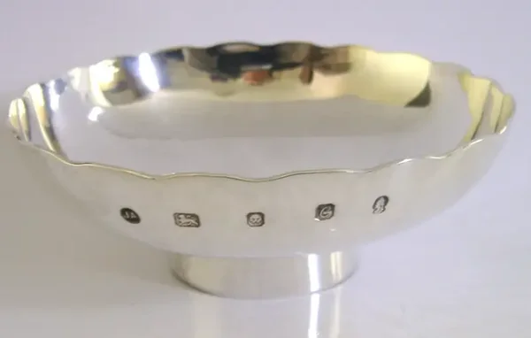 114g PLANNISHED SOLID STERLING SILVER DISH BOWL 1977 ARTS & CRAFTS STYLE