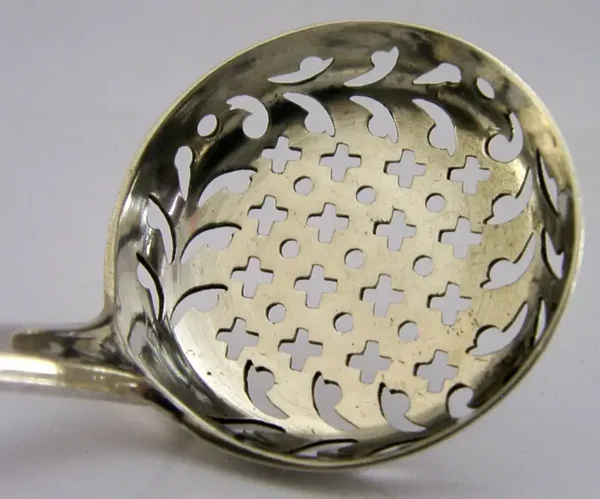 GEORGIAN STERLING SILVER SUGAR SIFTER SPOON ANTIQUE 1808