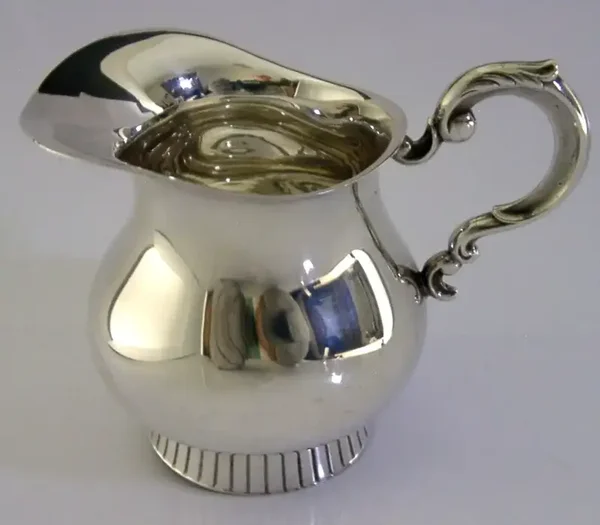 MID CENTURY SCANDI NOWRWEGIAN SOLID SILVER CREAM JUG c1950s NORWAY 90g