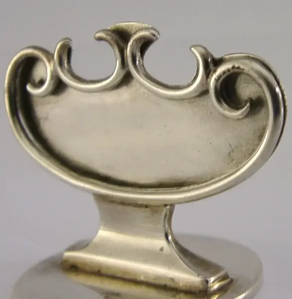 ANTIQUE SOLID STERLING SILVER MENU HOLDER 1905 EDWARDIAN 26g