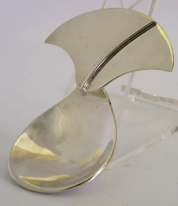 AMANDA BIRKETT STERLING SILVER CADDY SPOON 2000 ENGLISH DESIGNER