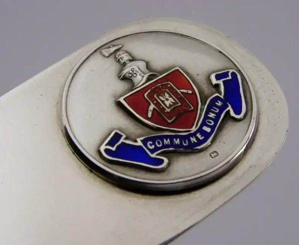 STERLING SILVER ENAMEL NEW OXFORD BHAM HOUSE DESK ENVELOPE OPENER 1937