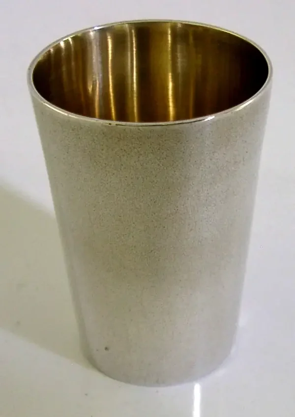GERMAN 800 SOLID SILVER WHISKY SHOT TOT CUP c1920 BARWARE ANTIQUE