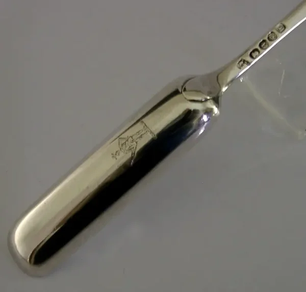 RARE STERLING SILVER CLOWN CLOUN FAMILY CRESTS MARROW SCOOP 1810 ANTIQUE