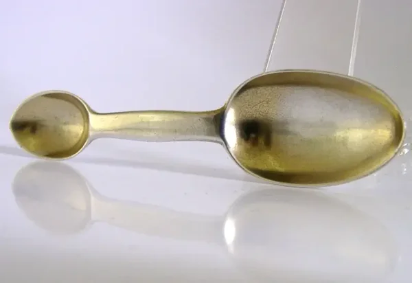 RARE 1866 VICTORIAN STERLING SILVER MEDICINE SPOON MEDICAL DOCTORS ANTIQUE