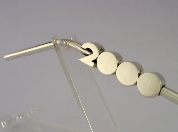 ASPREY STERLING SILVER MILLENNIUM COCKTAIL STRAW MIXER BARWARE 2000