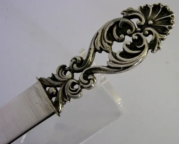 HEAVY 56g ITALIAN 800 SILVER LETER ENVELOPE OPENER c1950 ITALY