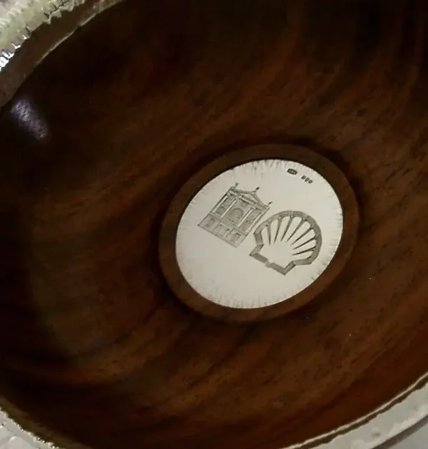 STERLING SILVER MAZER BOWL SHELL OIL MODERNIST C F COYLER 1987 SCOTTISH DORSET
