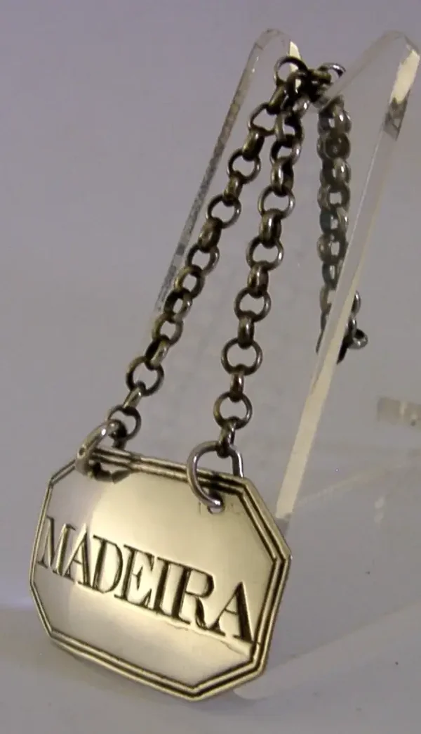 GEORGIAN STERLING SILVER MADEIRA WINE LABEL 1813