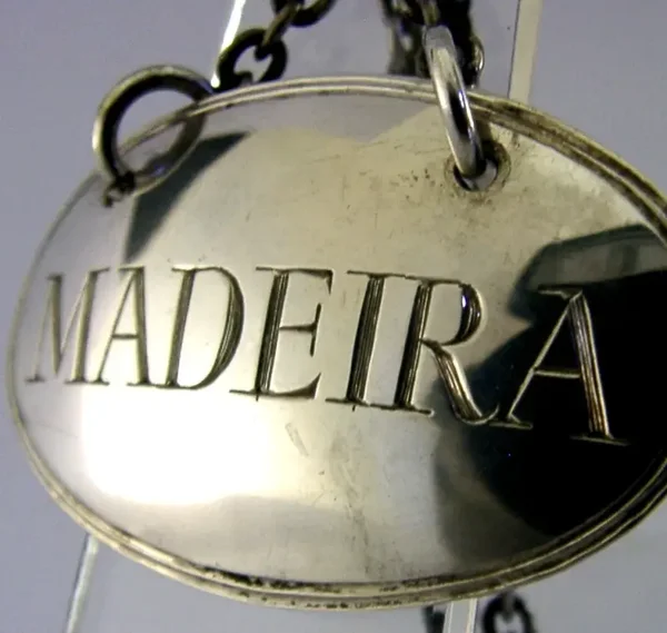 GEORGIAN STYLE SOLID STERLING SILVER MADEIRA WINE DECANTER LABEL 1978 BARWARE