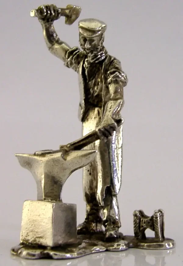 RARE SOLID STERLING SILVER BLACKSMITH PLACE CARD MENU HOLDER 1981