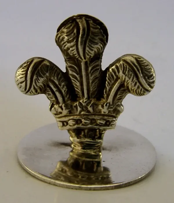 STERLING SILVER ROYAL MENU HOLDER 2007 KING CHARLES PRINCE FEATHER
