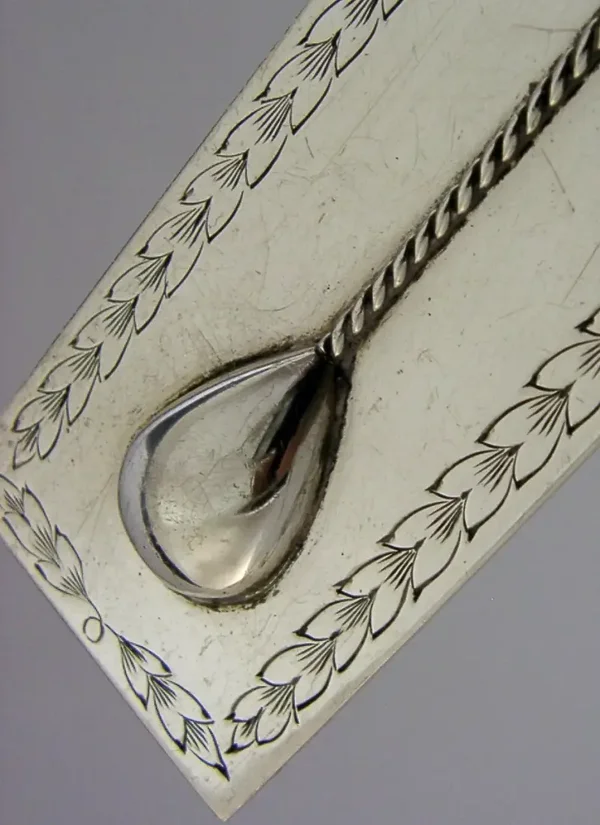 HEAVY 94g ENGLISH ANTIQUE SOLID STERLING SILVER MANSONIC LEVEL 1921 ANTIQUE