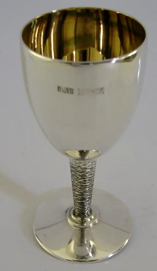 MID CENTURY MODERN STERLING SILVER GOBLET CHALICE CUP 1972 BARWARE
