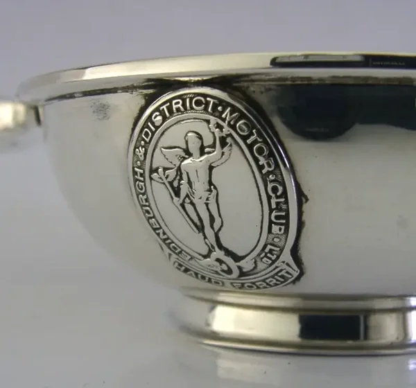 STERLING SILVER EDINBURGH MOTOR CLUB WHISKY QUAICH CUP 1933 SPORTS ANTIQUE 114g