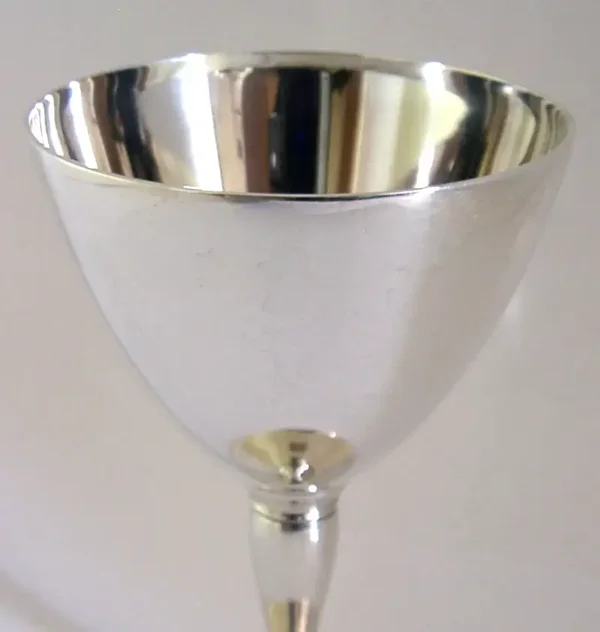 TIFFANY & Co STERLING SILVER COCKTAIL GLASS CUP GOBLET c1920 DECO 124g