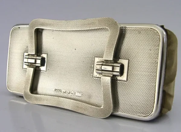 HUGE 5 inch ASPREY STERLING SILVER CAMPAIGN BUFFER 1926 ANTIQUE MILITARY