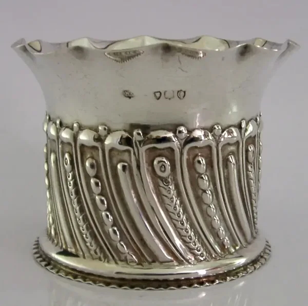 BEAUTIFUL STERLING SILVER FERN FLOWER POT VICTORIAN 1891 WILLIAM COMYNS 82g