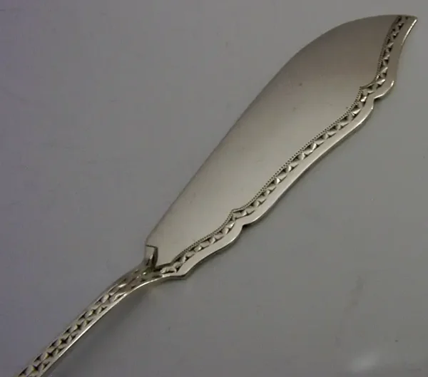 1917 ENGLISH STERLING BUTTER SPREADER 30g ART DECO