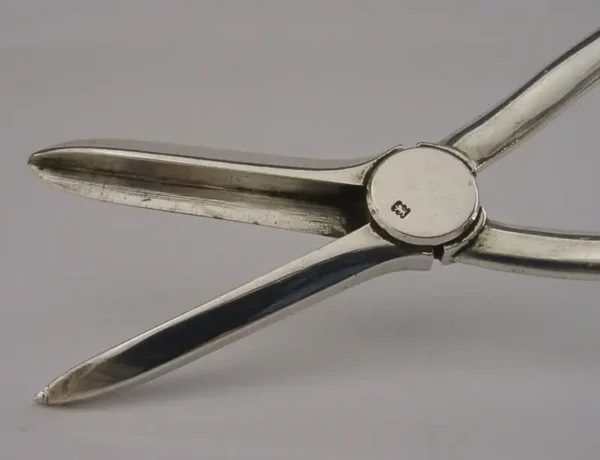 QUALITY DECO ANTIQUE SOLID STERLING SILVER GRAPE SHEARS 1912 SHEFFIELD